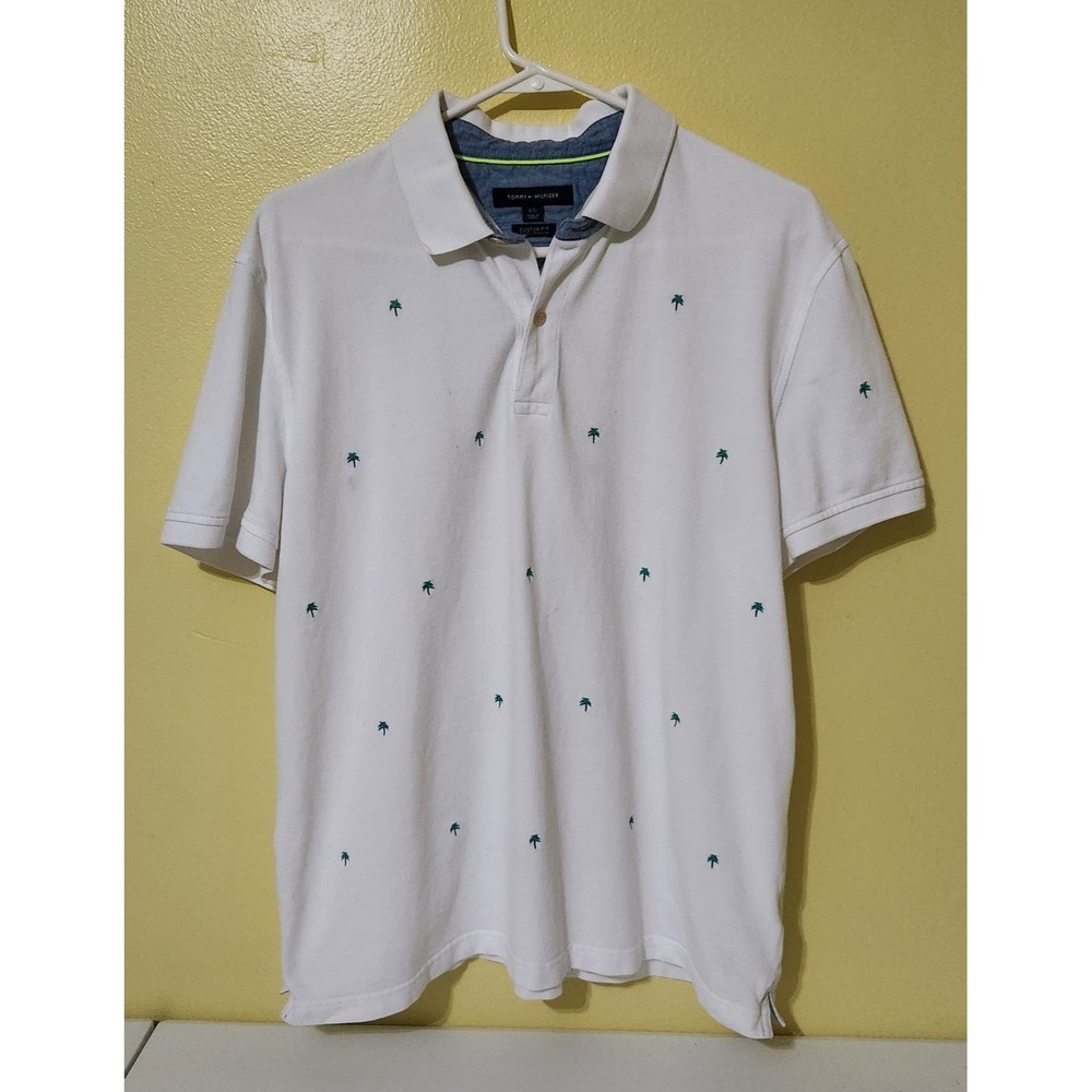 Men's Tommy Hilfiger polo shirt palm trees large